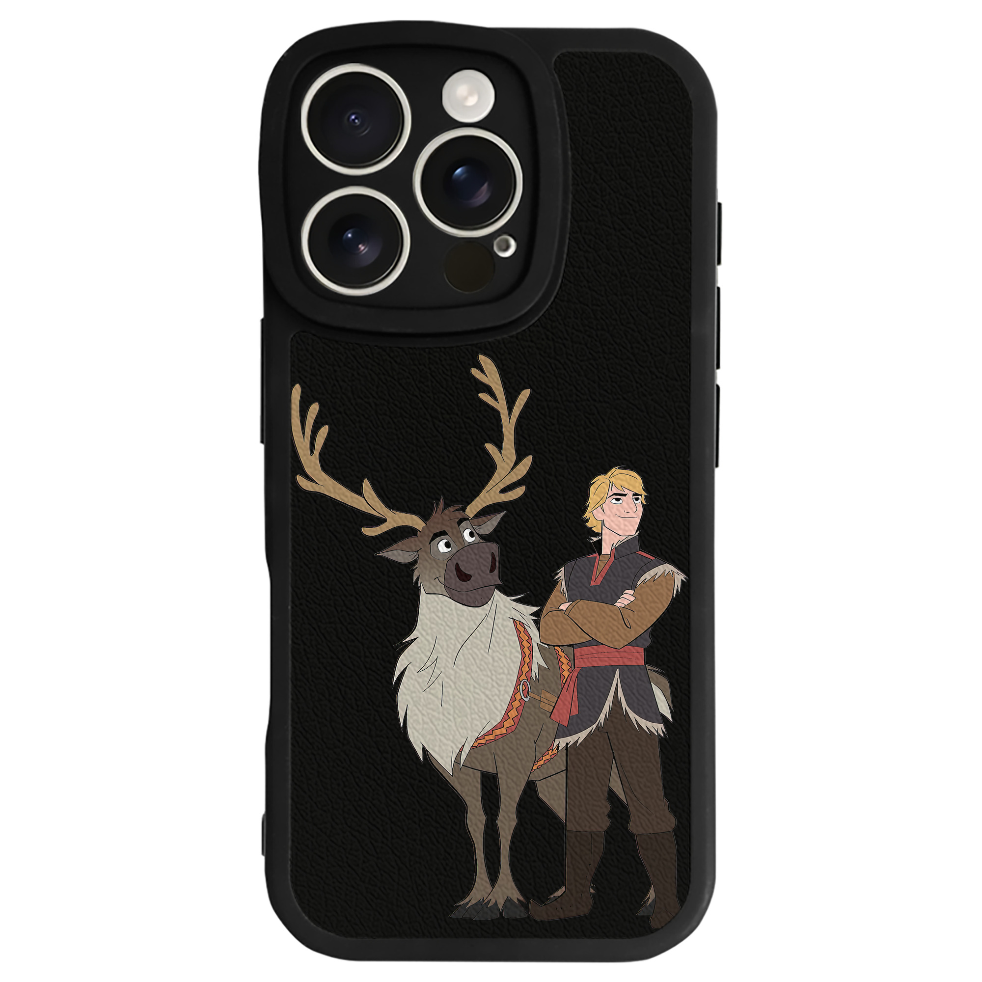 （画像用） アナと雪の女王 アンナ エルサ Frozen Anna Elsa 【iPhone 16シリーズ対応】シリコンスマホケース（レザー調） 材質：シリコン